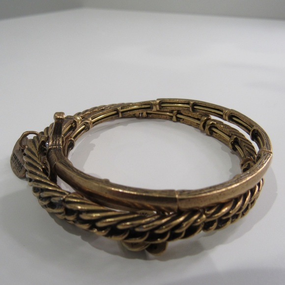 Alex & Ani Set of 2 Winter 2016 Sword Wrap RG, Islander Wrap Bracelets - Picture 3 of 4